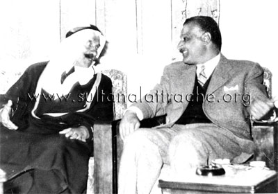 سلطان باشا الأطرش والرئيس جمال عبد الناصر- السويداء 1958