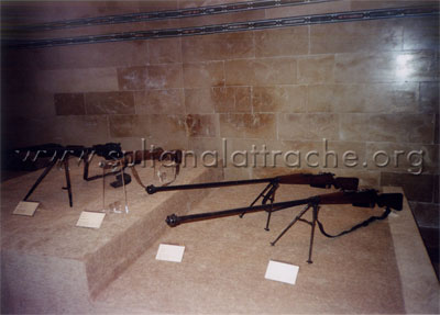قاعة القائد العام للثورة السورية الكبرى "سلطان باشا الأطرش" - في الصرح قسم من أسلحته 